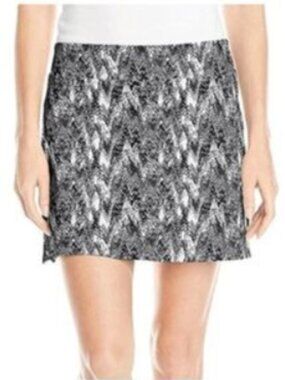 Tranquility by Colorado Clothing Black & White Patterned Golf Pickleball Skort